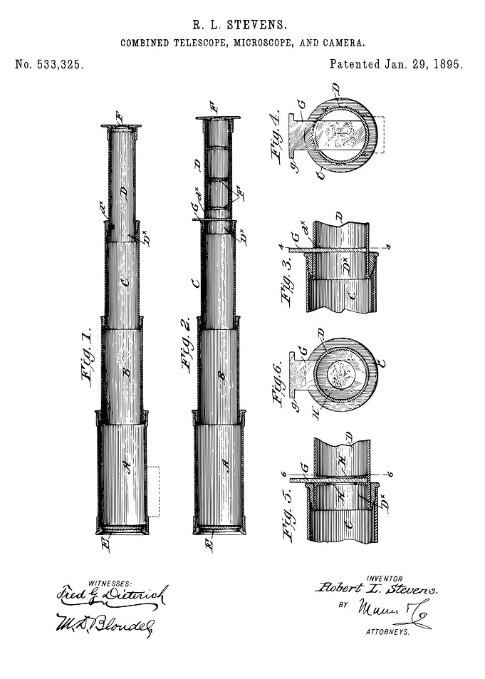 Telescope patent 1895
