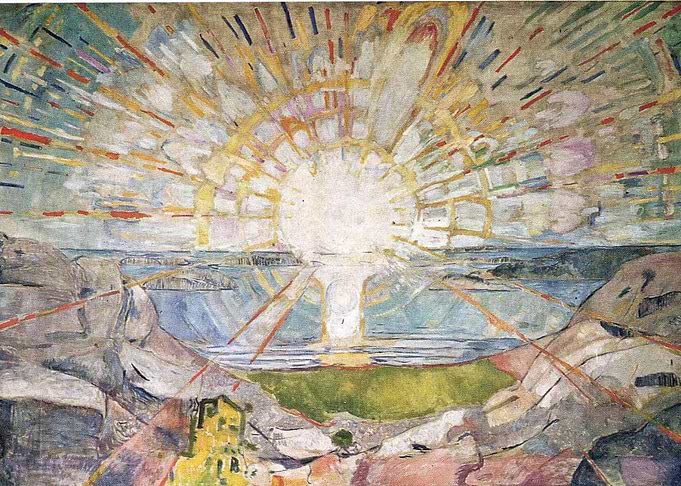 the sun 1916 by Munch