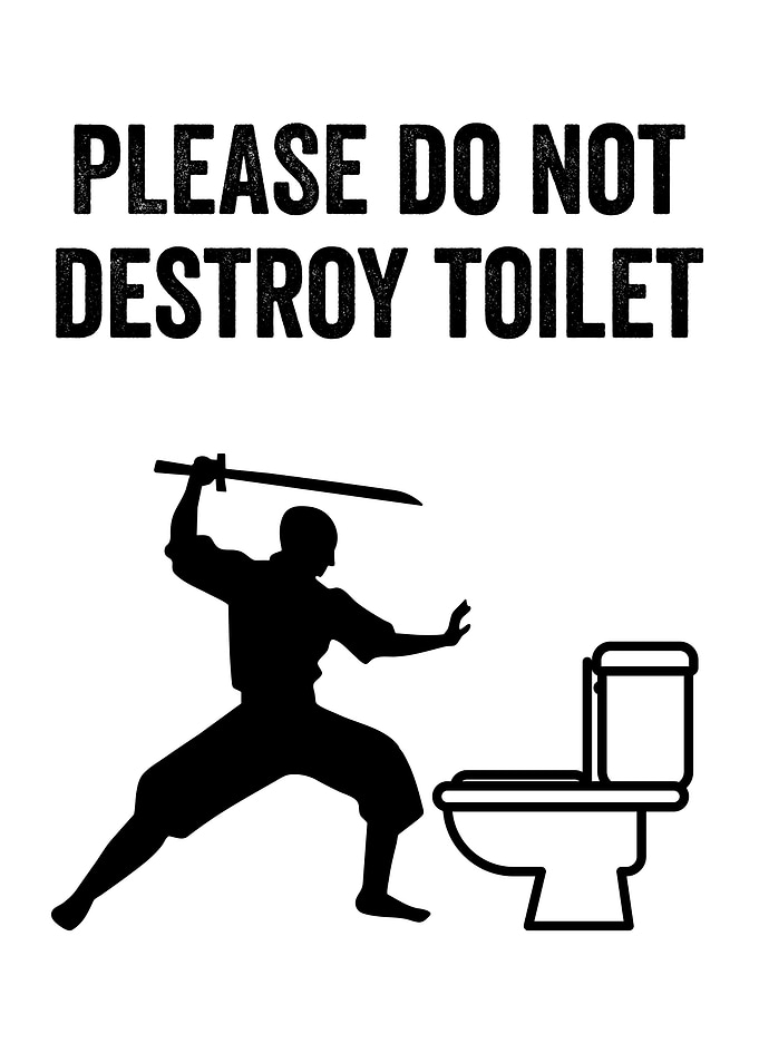 FUNNY BATHROOM DESTROY