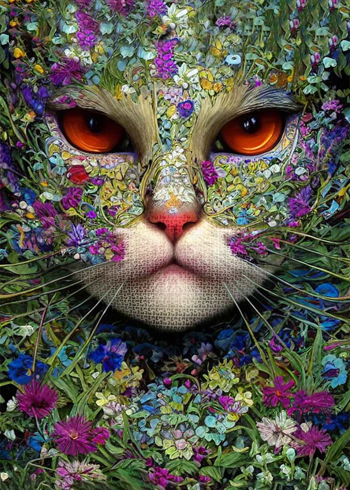 Contemporary Cat Portrait