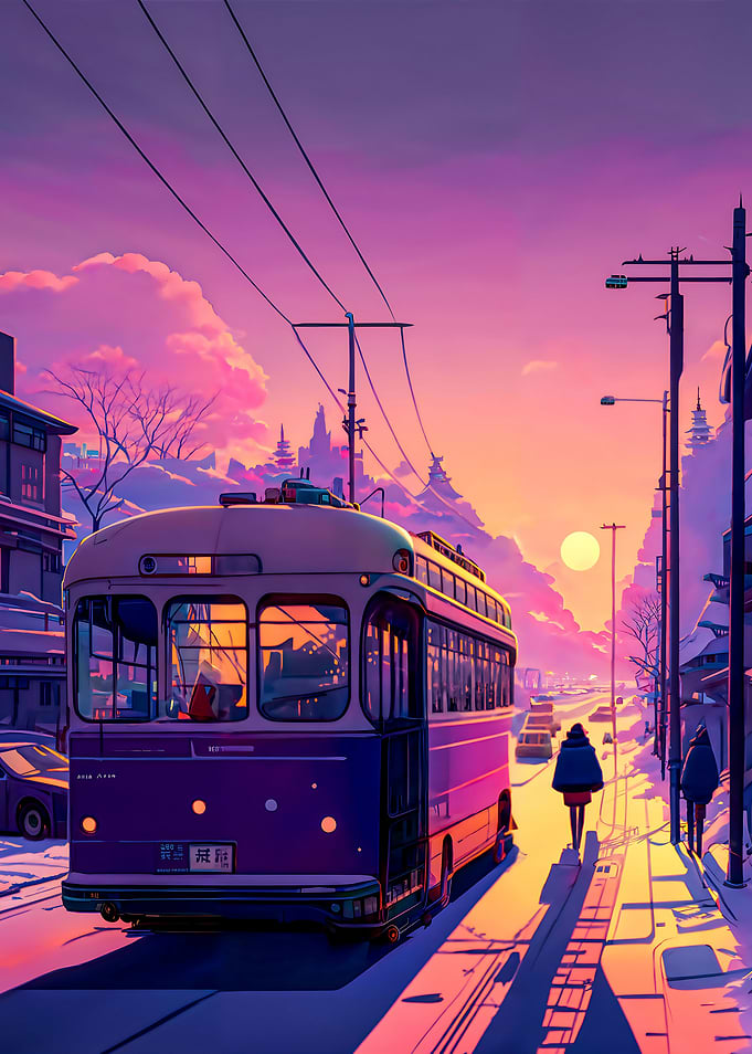 Winter citybus