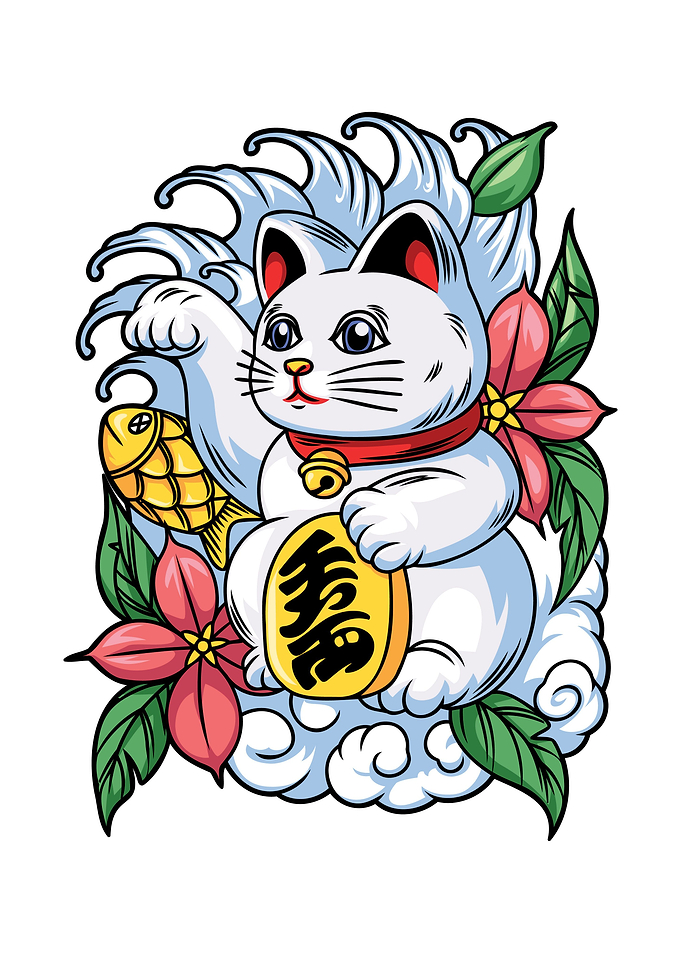 Maneki Neko Japanese Doll