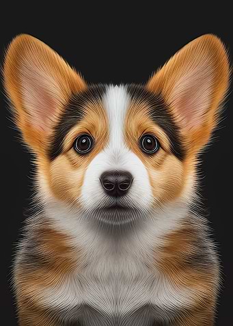 Corgi dog portrait