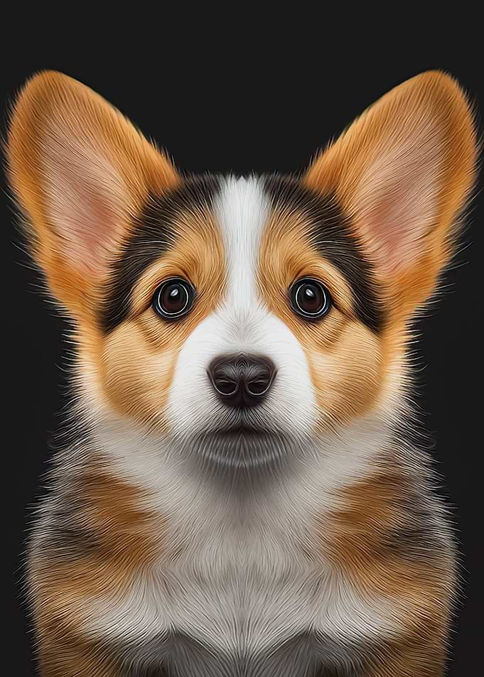 Corgi dog portrait