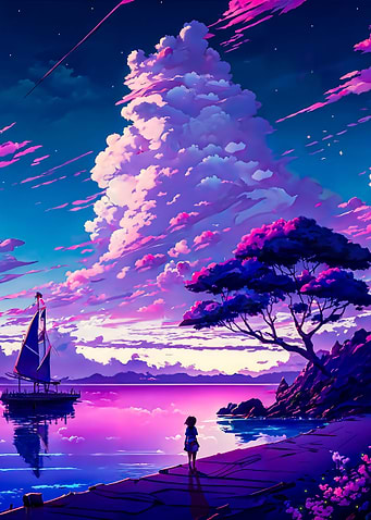 Girl at the sea