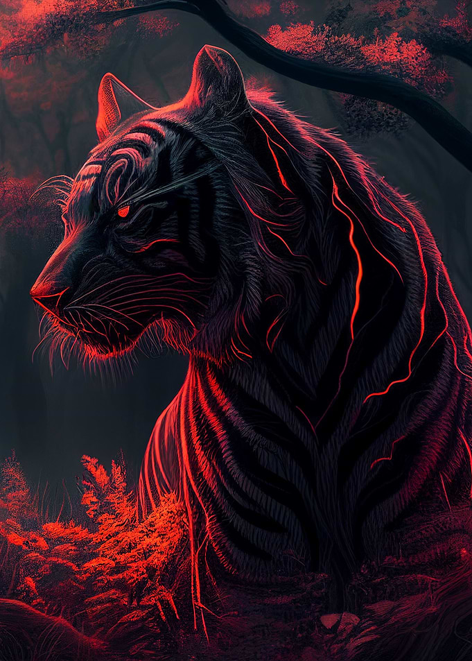 Red Tiger in forest