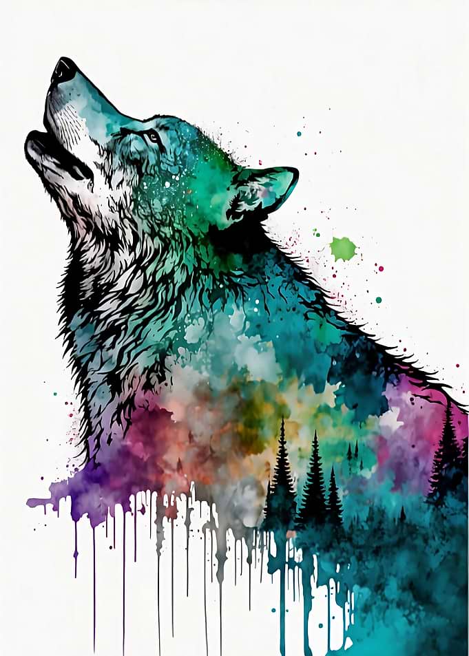 Colourful Wolf