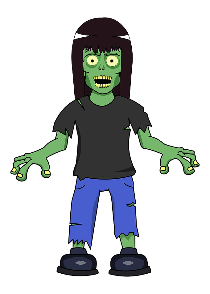 Zombie Girl Brown Hair