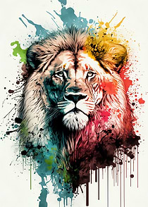 Colourful Lion