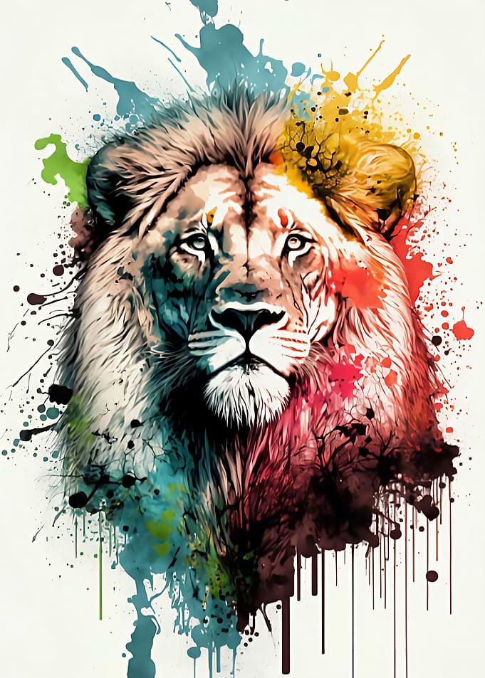 Colourful Lion