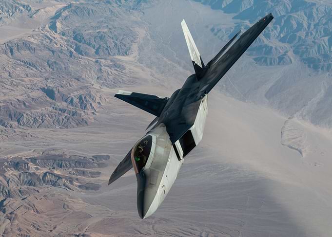 F22 flying over Nevada