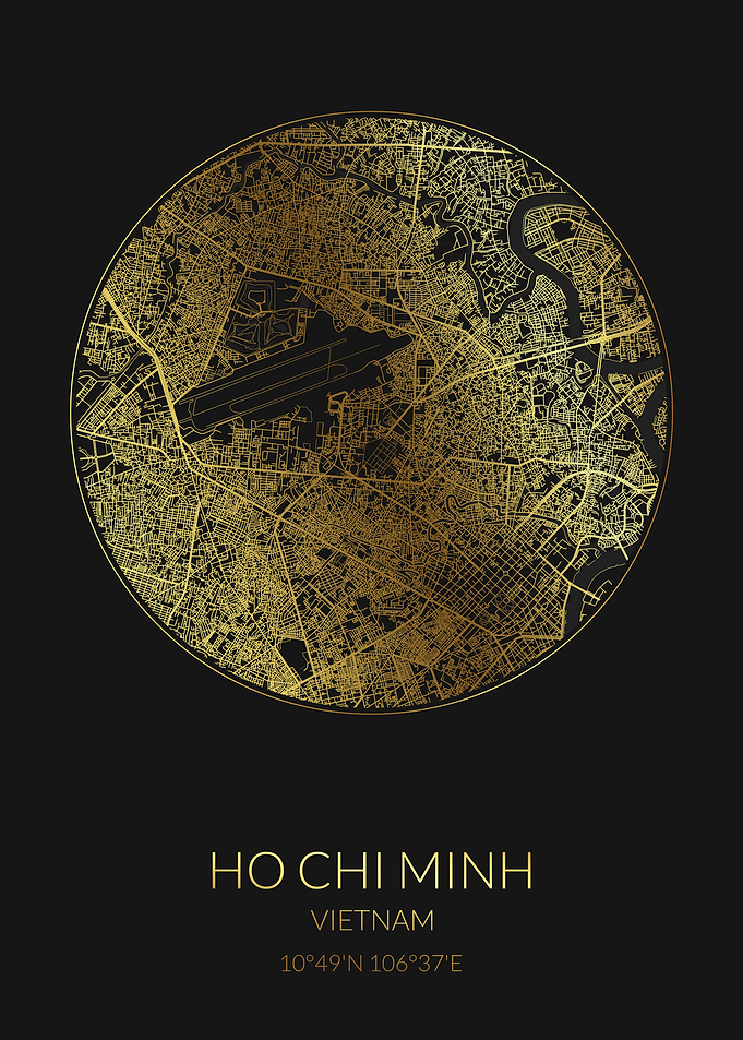 Ho Chi Minh Black Gold Map