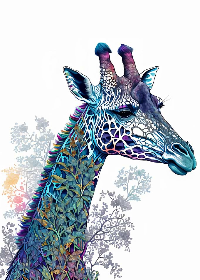 Colourful Giraffe