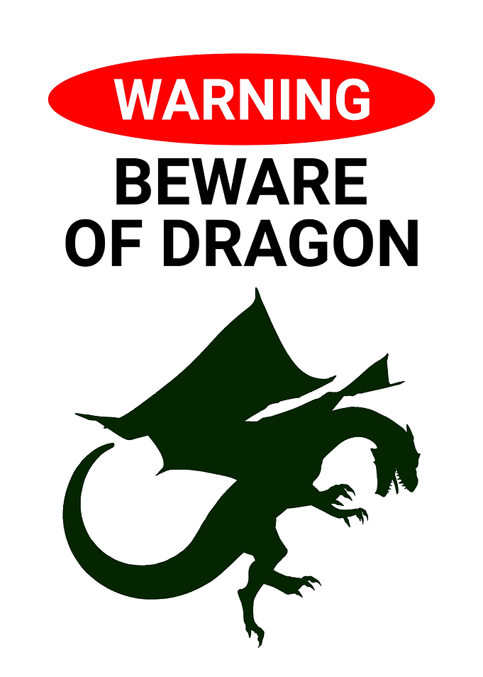 BEWARE OF DRAGON FLYING