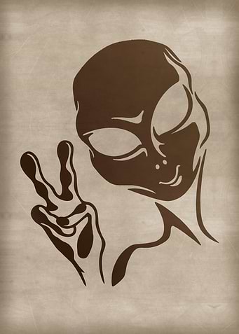 Alien Peace Sign