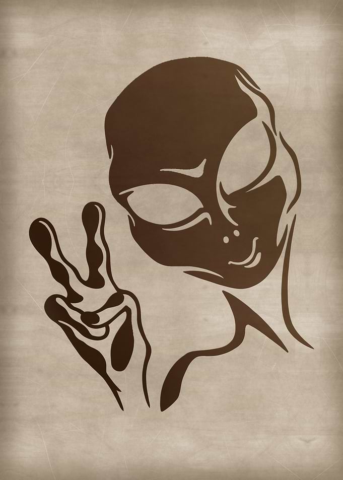 Alien Peace Sign
