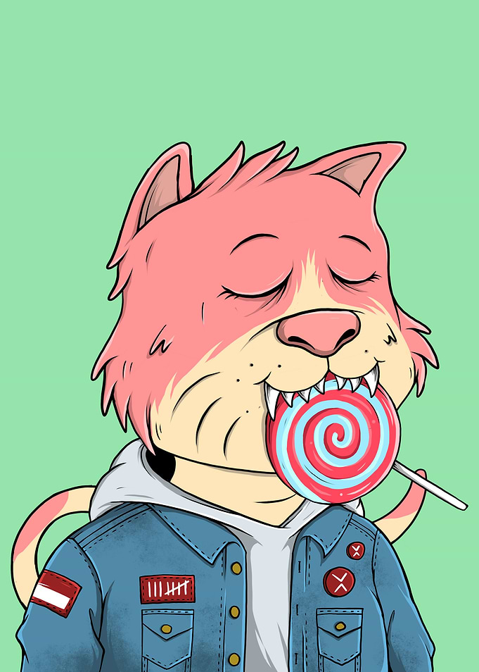 Cute Pink Cat