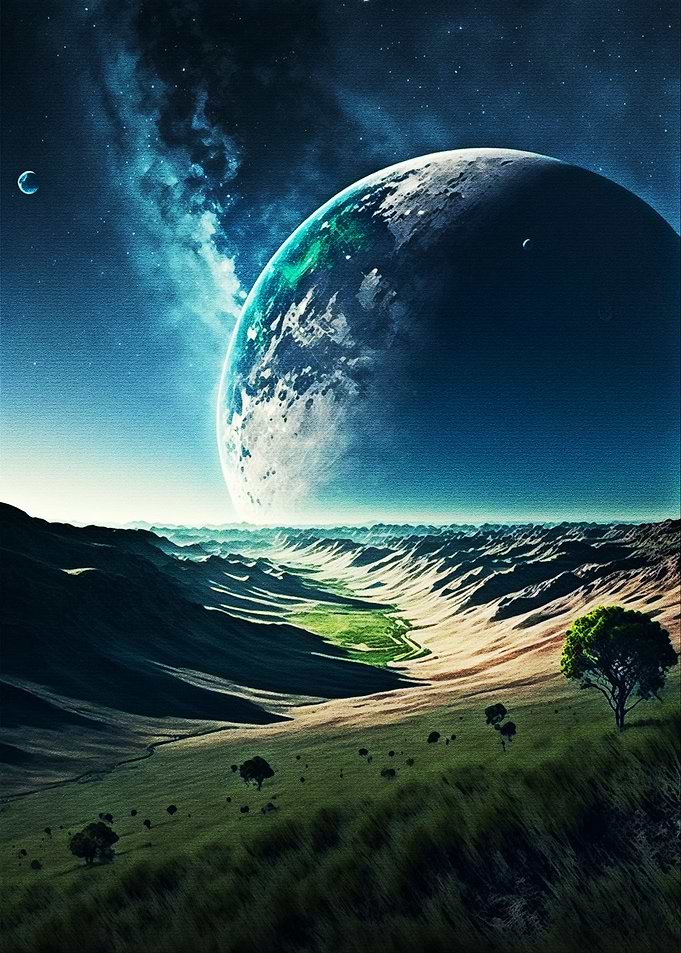 Beautiful sky in space