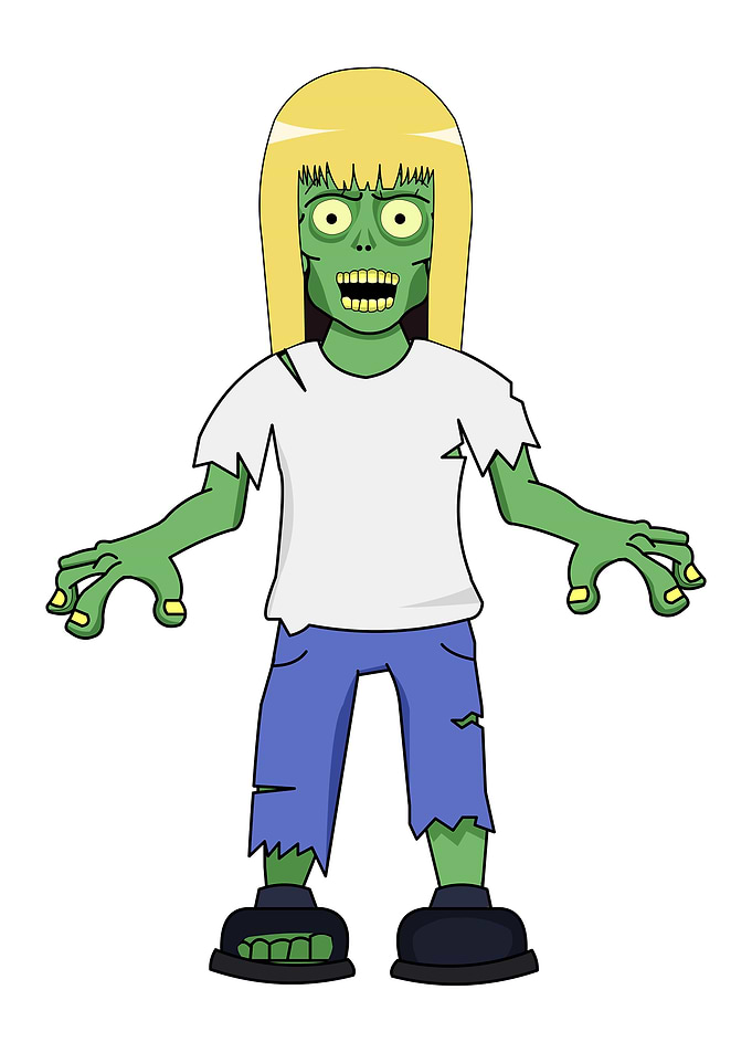 Blonde Hair Zombie Girl