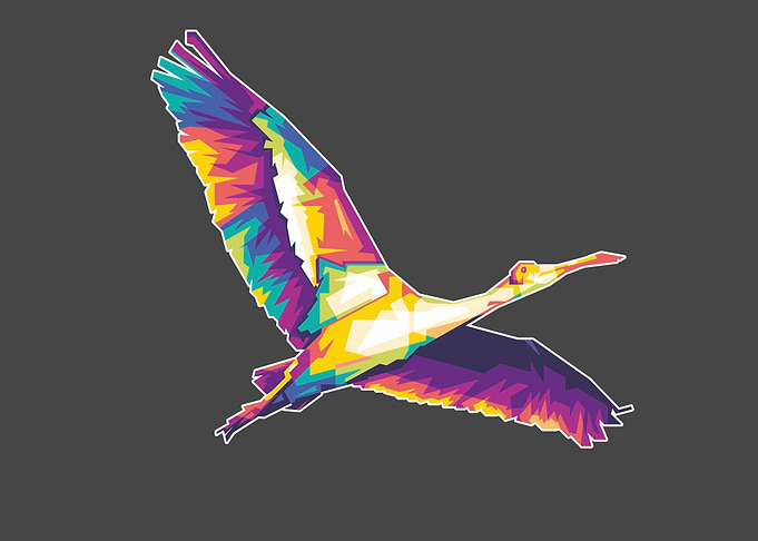 Flying Bird Couple 1