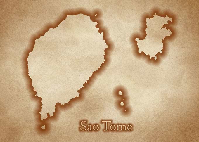 Sao Tome vintage map