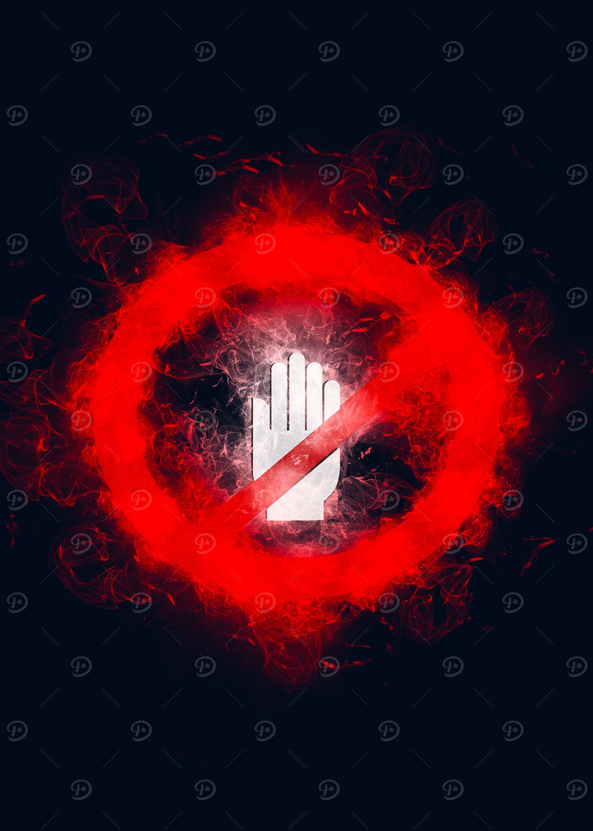 Do Not Touch Sign smoke