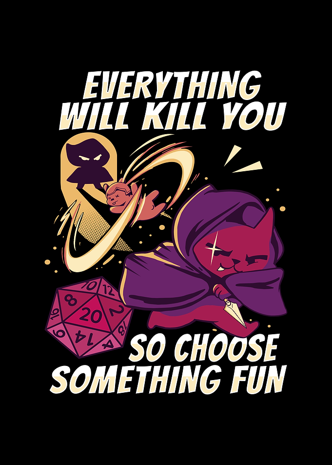 D20 Cat Design RPG Gamer