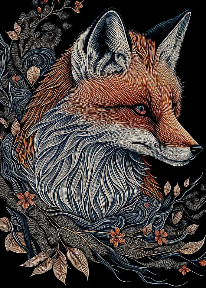 Red Fox in Japanese art