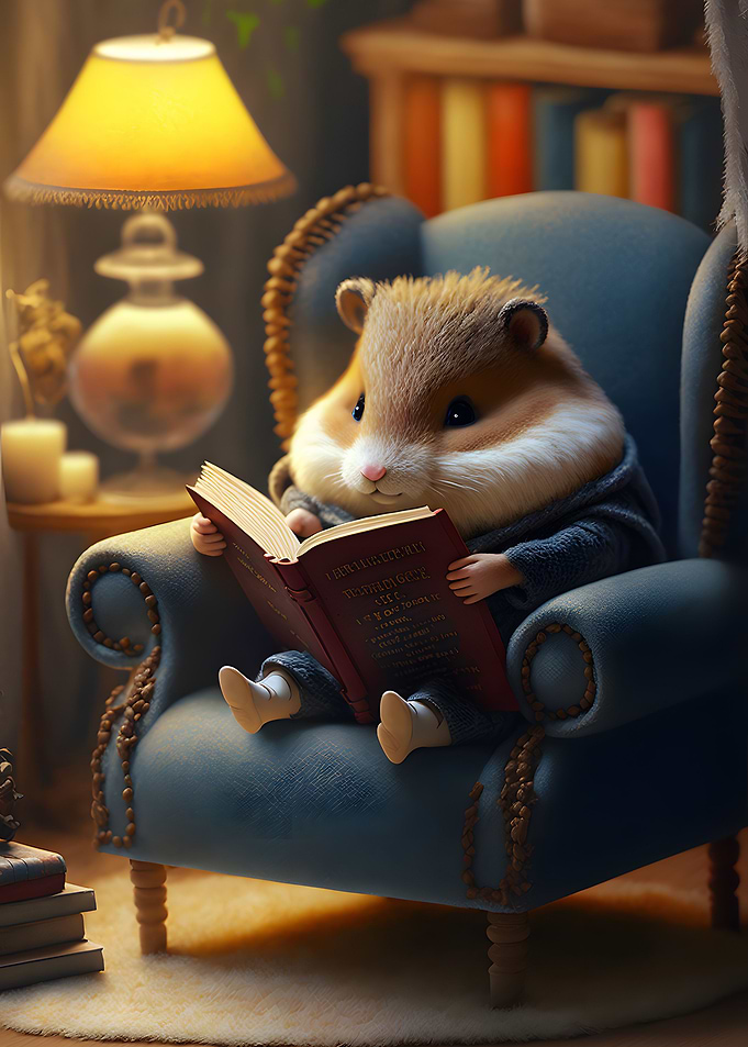 Reading Hamster