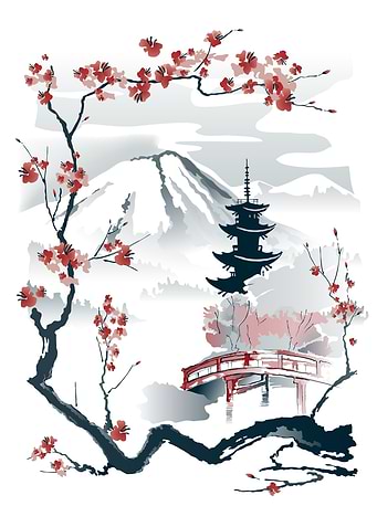 Pagoda Japanese Art