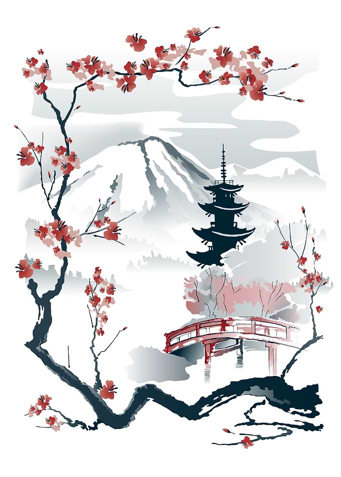 Pagoda Japanese Art