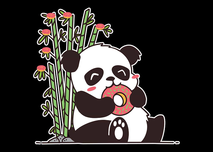 panda loves donuts bamboo