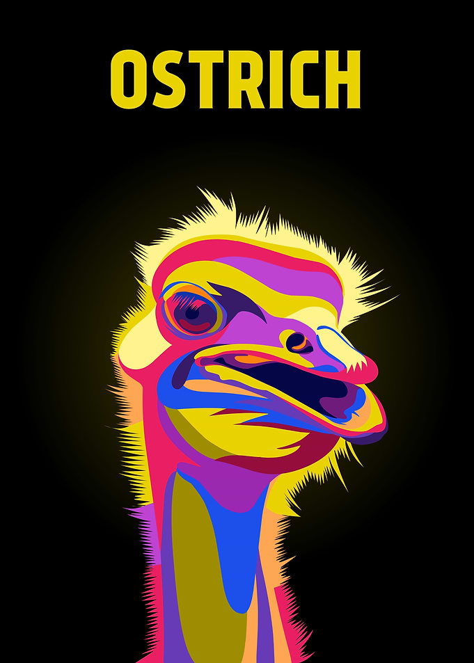 Ostrich Head Popart