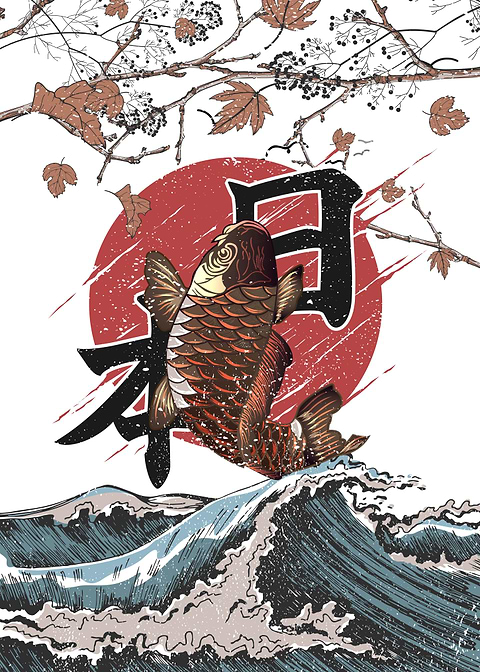 Koi Fish Waves