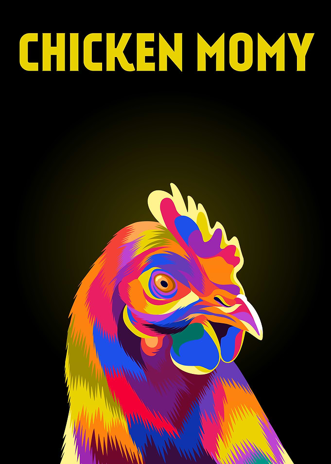 Hen chicken momy