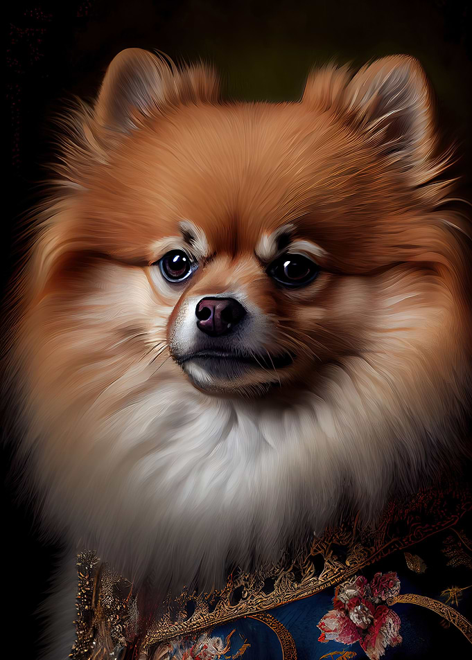 Pomeranian Dog Portrait