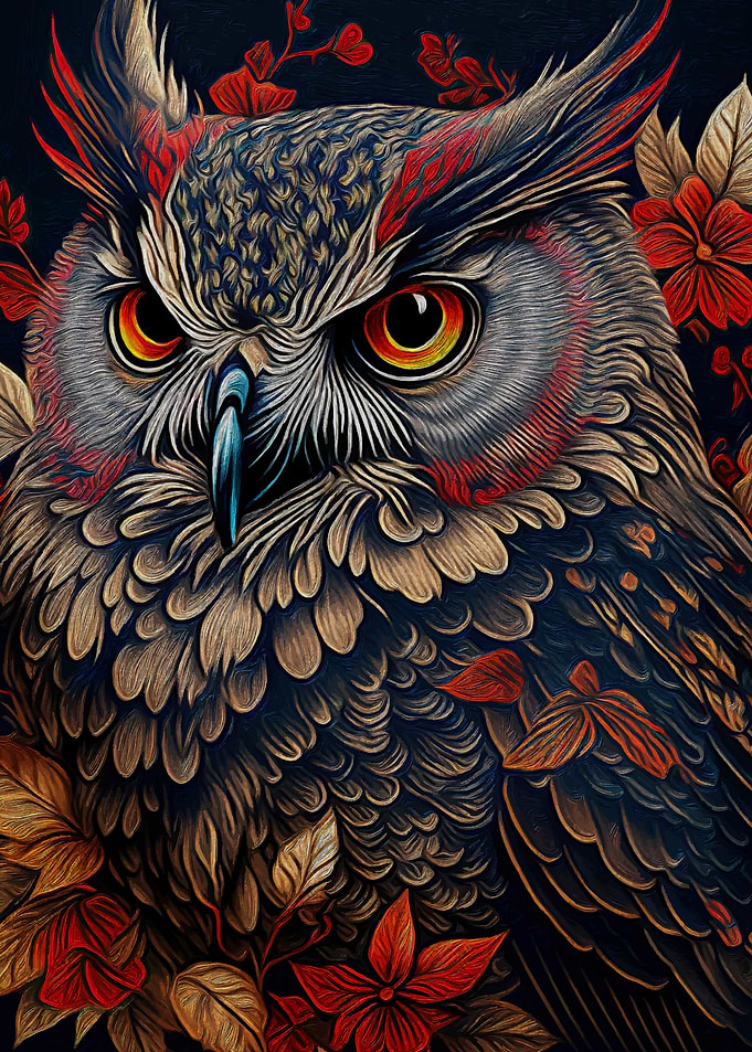 Owl Japanese art
