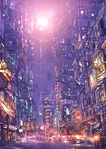 Abstract City Painting