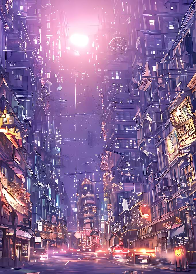 Abstract City Painting