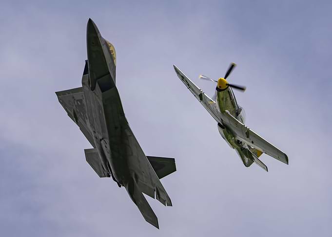 F22 and Mustang