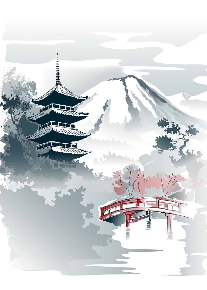 traditional Japanese templ