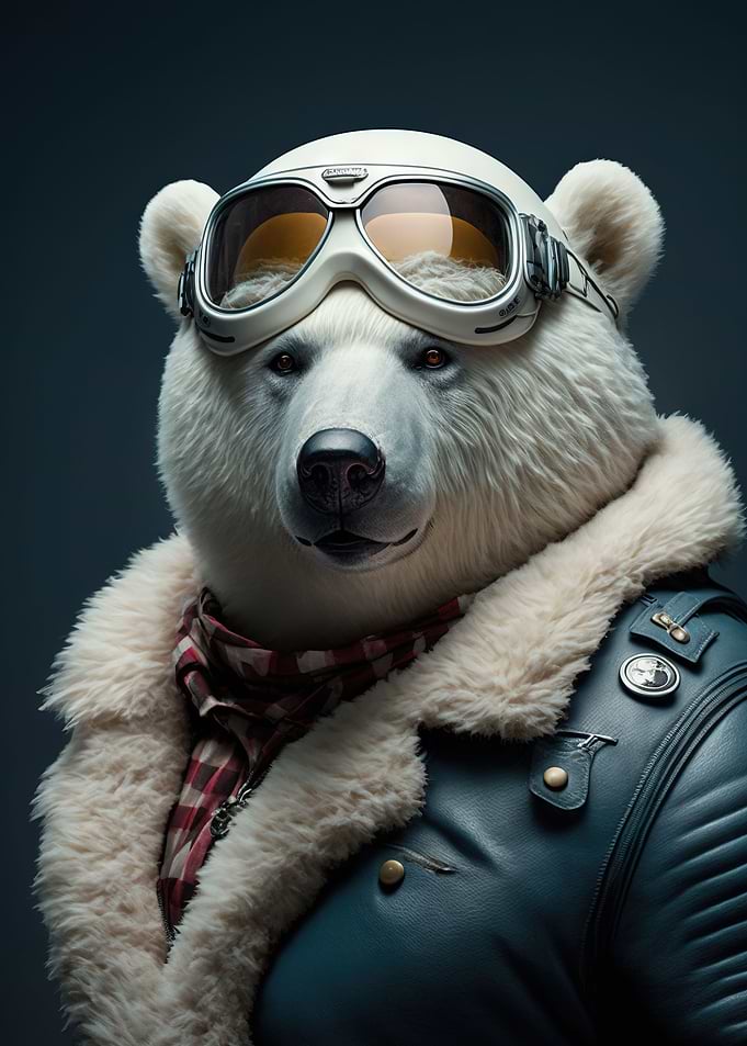 Biker Polar Bear