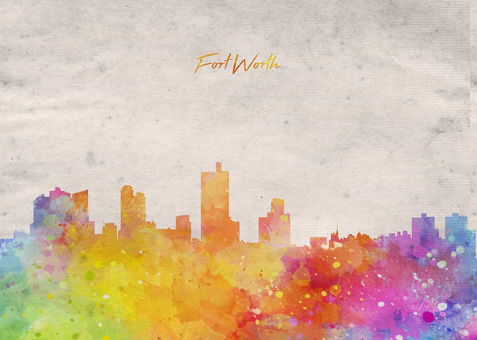 Fort Worth Skyline Paintin