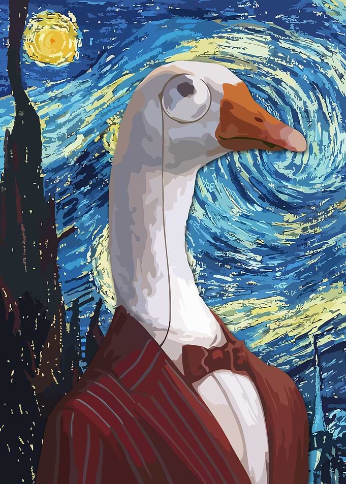 Duck Starry Night