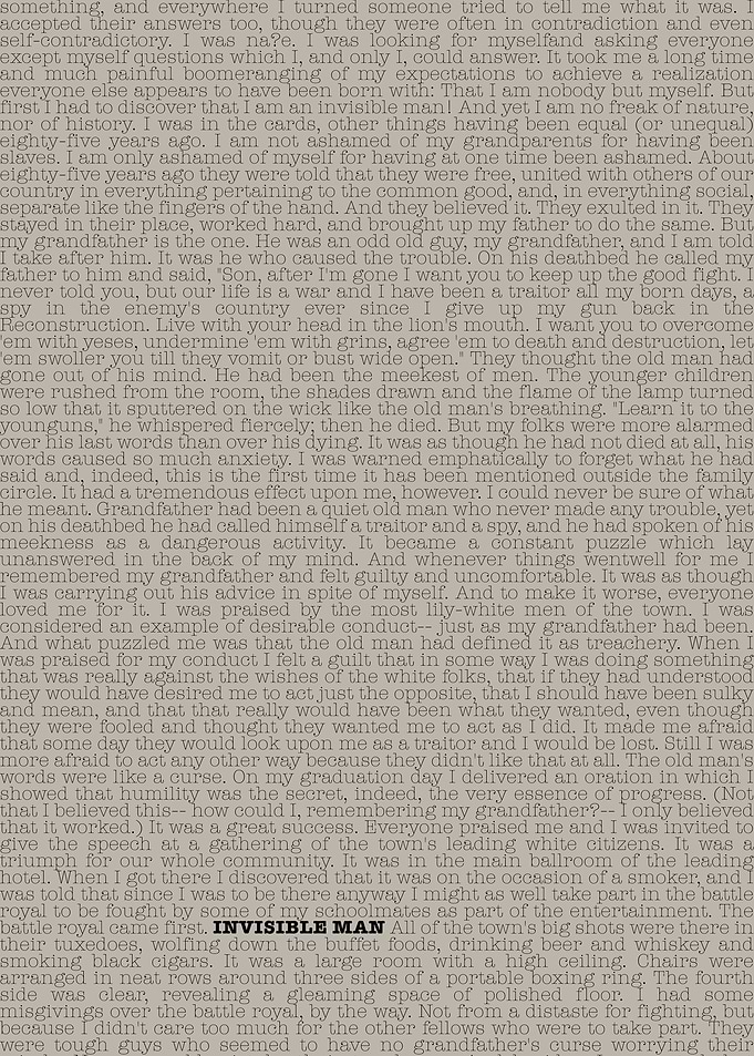 Invisible Man Book Text