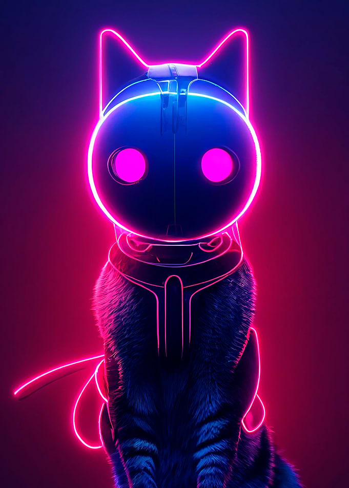 neon cat