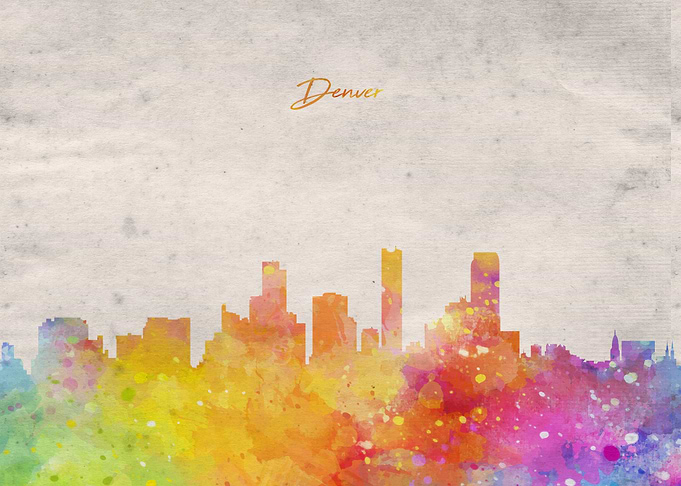 Denver Skyline Painting