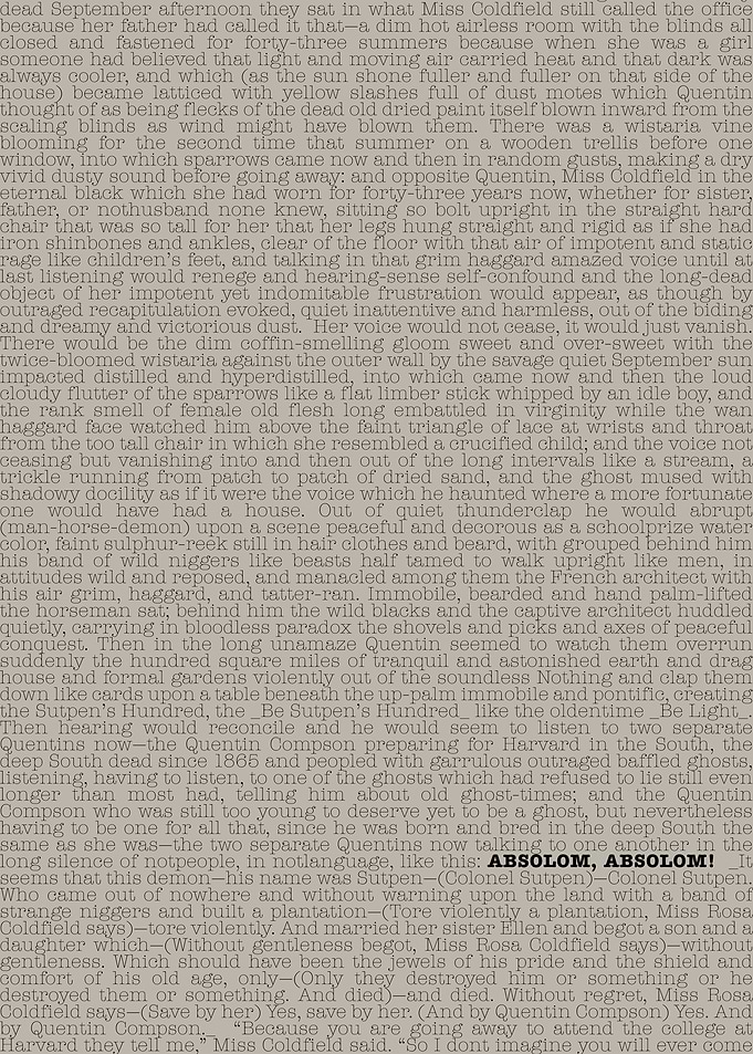 Absolom Absolom Book Text