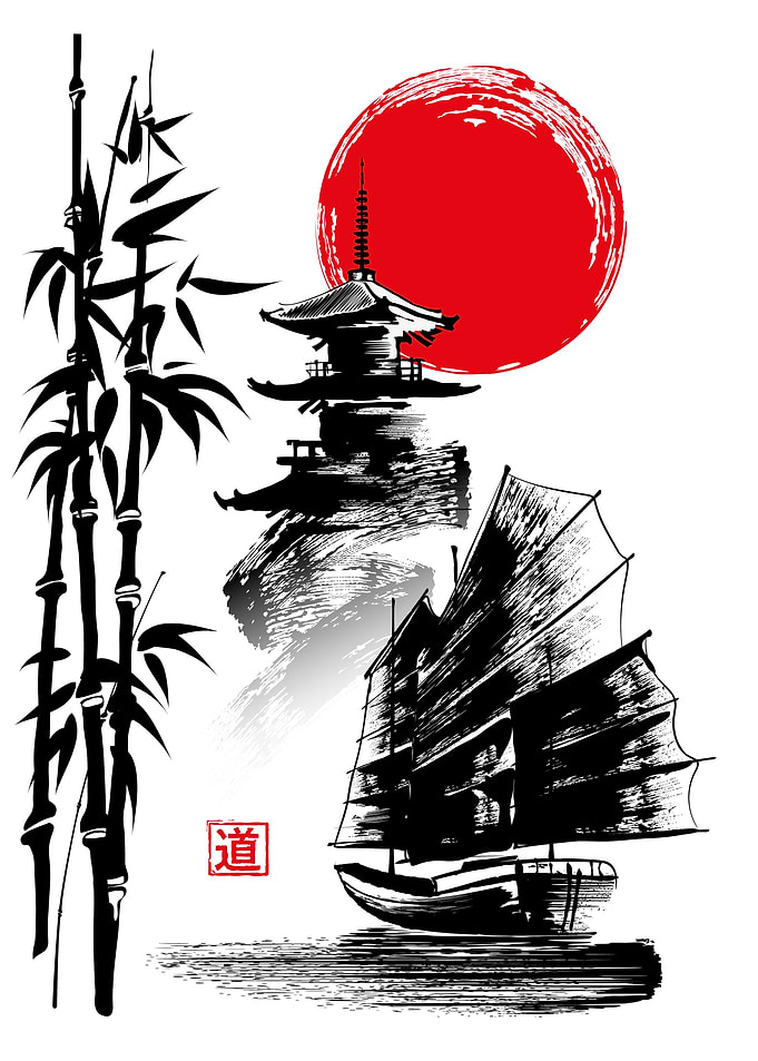 Japanese Sailing boat