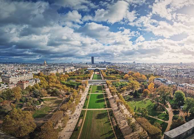 Panoramic view to Paris